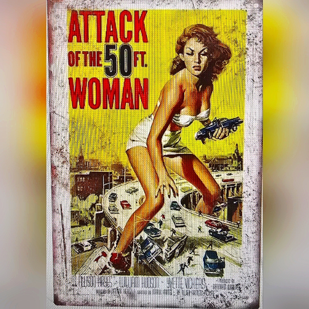 Attack of 50 ft Woman Canvas Art Print